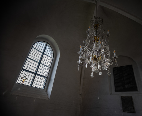Prism chandelier in Lyngby Church.