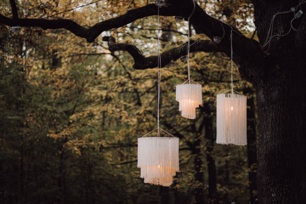 istock Beautifully designed wedding ceremony in the forest 1465221127