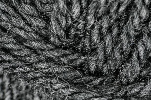 istock Macro shot of the texture of a string bright grey rope 1465222538