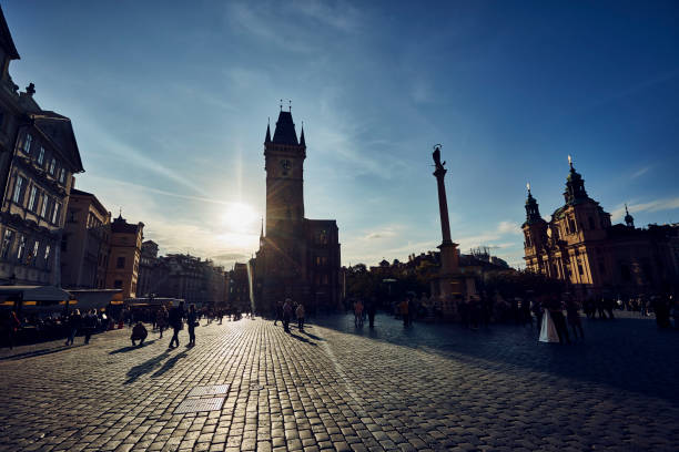 istock Touristic old town square in Prague 1465224149