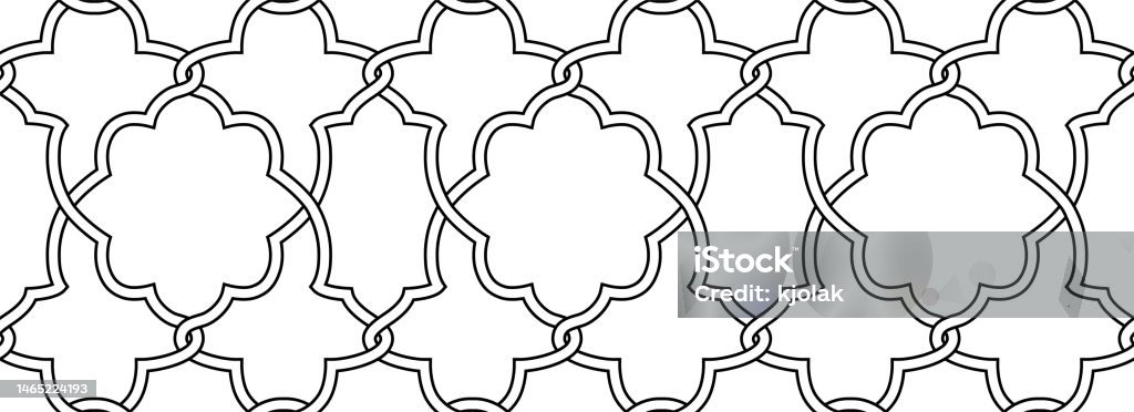 Arabic Simple Line Pattern Arabic Line Pattern Geometric Linear Background In Arabian Style Stock ...