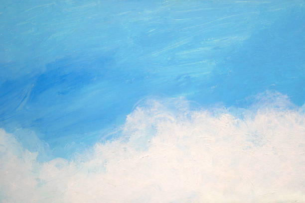 istock Abstract blue and white acrylic painting on canvas texture background 1465224756