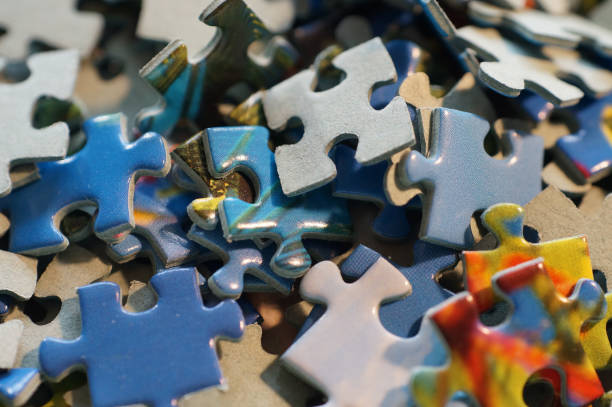 istock Macro shot of a pile of puzzle pieces 1465225430