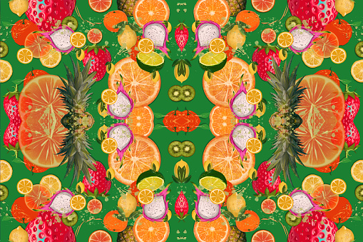 Abstract of summer fruit composition