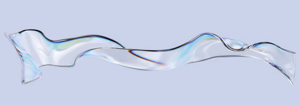 istock Abstract colorful gradient wave 3d rendering, chromatic dispersion and thin film spectral effect 1465230806