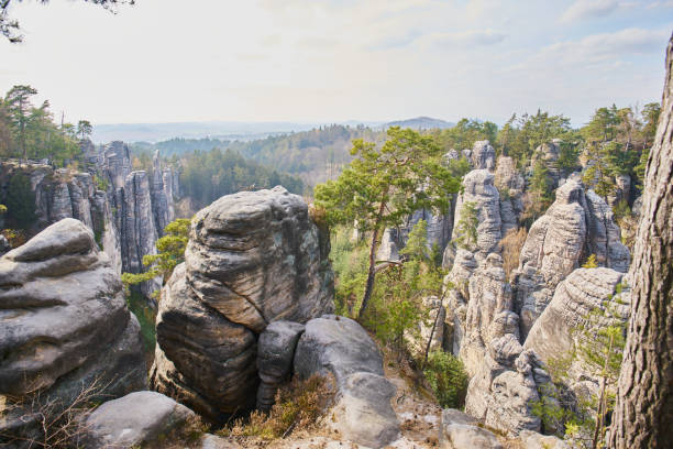 istock Sandstone rock formations in Prachovske skaly 1465233064