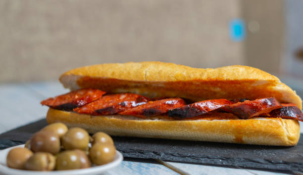 istock chorizo sandwich and olive tapa 1465235081