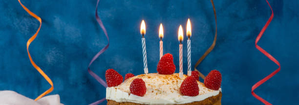 istock birthday cake with candles and streamer 1465237157