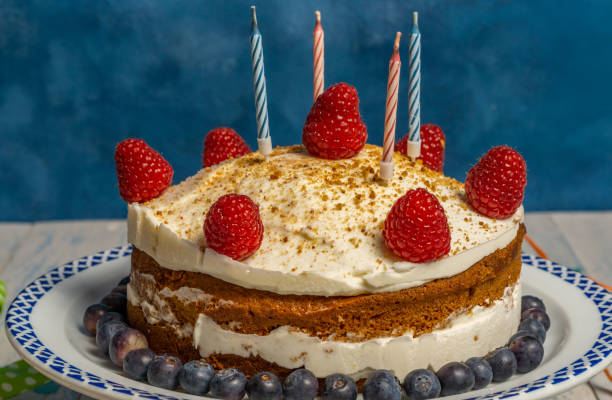 istock birthday cake with candles and streamer 1465237211