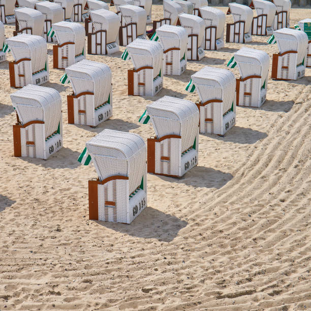 Beach chairs at Rugen Island, Sallin, Germany