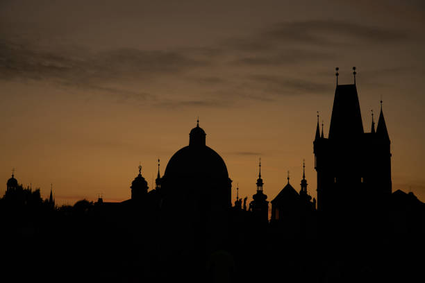 istock sunrise over Charles Bridge and Old town 1465238728