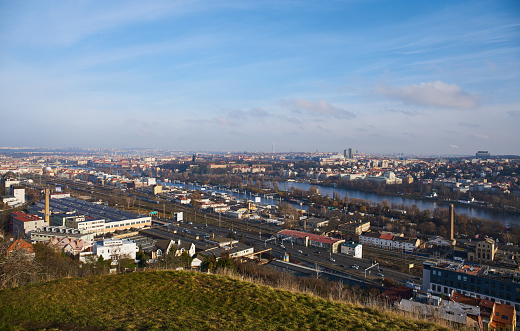 Panorama view of Prague from Devin Hill