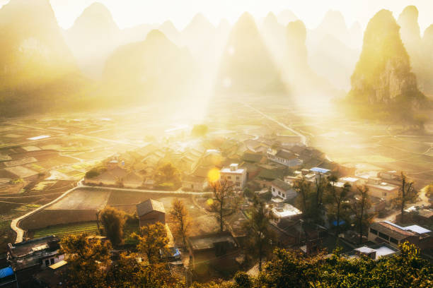 The Zhenyuan town in Guizhou, China