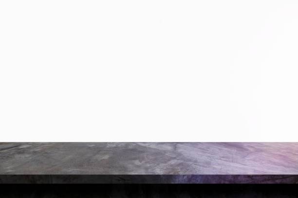 istock gray cement table, congreate floor and shelf to display product 1465247222