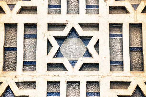 Star of David on building fasade of Kazimierz district in Krakow, Poland.