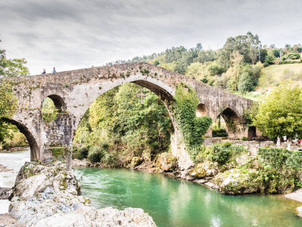 istock Roman bridge of Cangas de Onis, Cangas Spain 1465248616