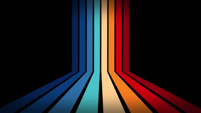 Vintage Striped Backgrounds, Loop Samples, Retro Colors from the 1970s 1980s, 70s, 80s, 90s. retro vintage 70s style stripes background footage lines. shapes moving design eighties seamless loop