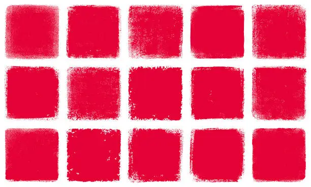 Vector illustration of Grunge squares