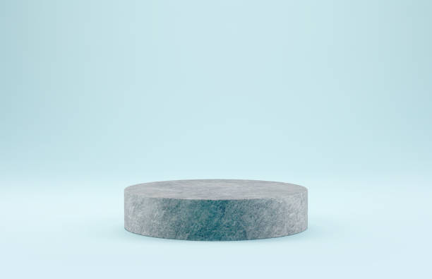 istock Stone podium pedestal stand with studio showcase 1465253994