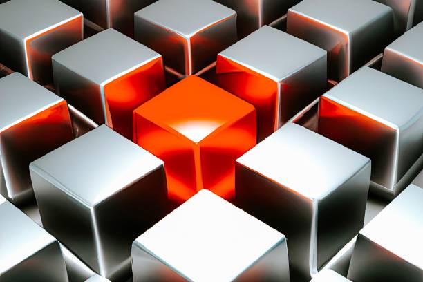 Abstract Red cube