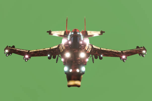 istock spaceship fighter isolated on green background 1465254662