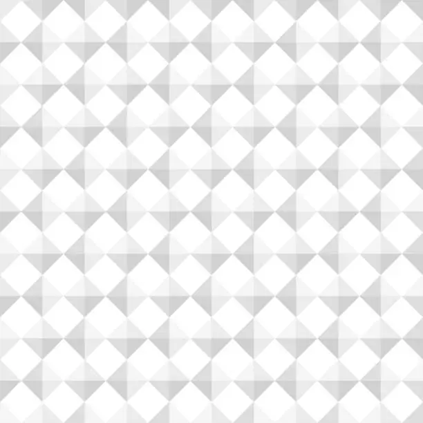 Vector illustration of Triangles in diamond shape grayscale grid pattern