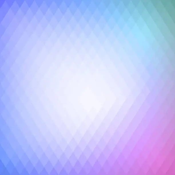 Vector illustration of Bright blue diamond shape gradient pattern