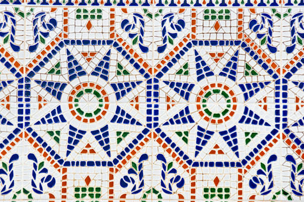 istock Closeup of colorfully decorated Spanish tiles 1465255961