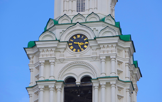 Russia, Astrakhan. View of the clock tower.