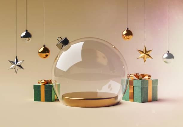istock empty glass christmas ball with ornaments for product display 1465260363