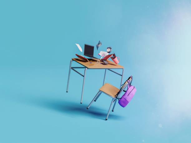 istock school desk with school supplies floating on the table 1465262144