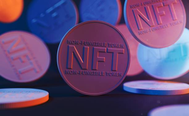 istock close-up of messy NFT coins with neon lighting 1465262344