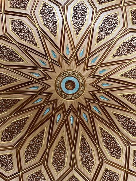 almasjed annabawi  . mosque ceilings - sunni imagens e fotografias de stock