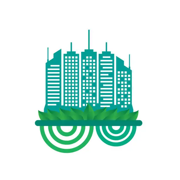 Vector illustration of green city