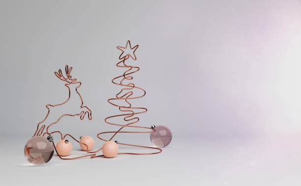 istock wire in the shape of a Christmas tree and reindeer 1465269558