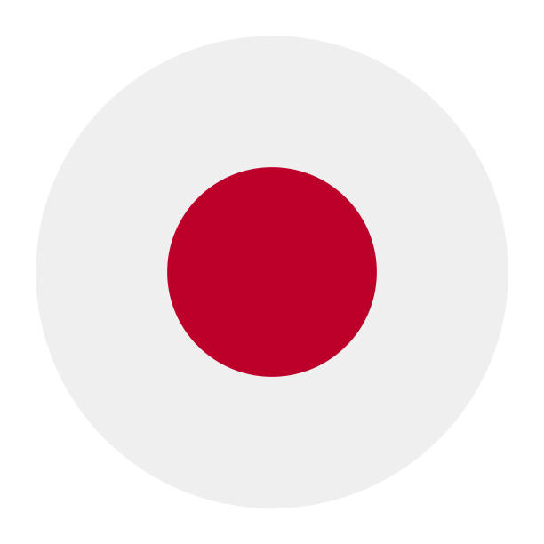 ilustrações de stock, clip art, desenhos animados e ícones de round japan flag icon - japanese flag flag japan japanese culture