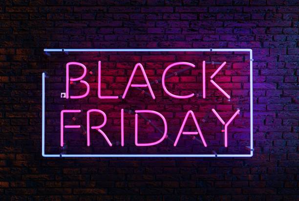 istock BLACK FRIDAY neon sign on brick wall 1465272444