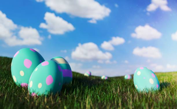 istock close up of easter eggs on a green meadow 1465272800