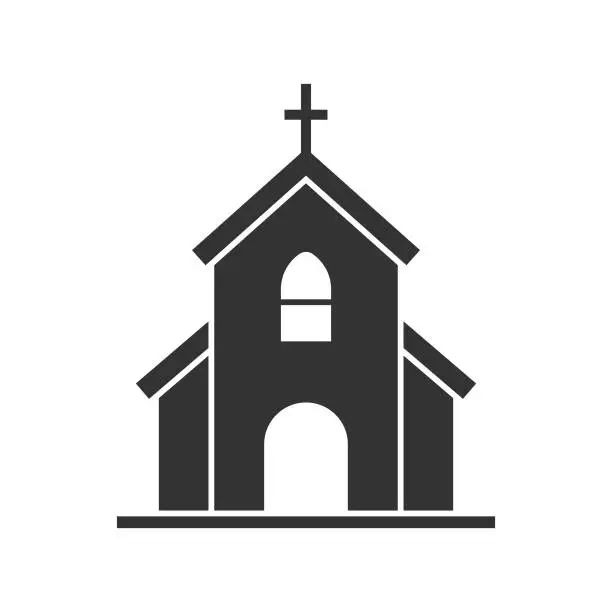 Vector illustration of Church Icon Vector Design.