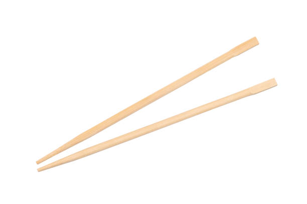 istock Wooden chopsticks isolated on white background 1465281997