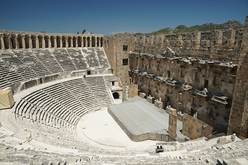 Theatre of Aspendos Ancient City in Antalya City, Turkiye