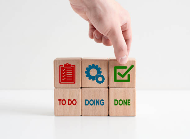 istock Task tracking and project management. Tracking a progress of a project. Planning the business workflow for effectiveness and efficiency. 1465286414