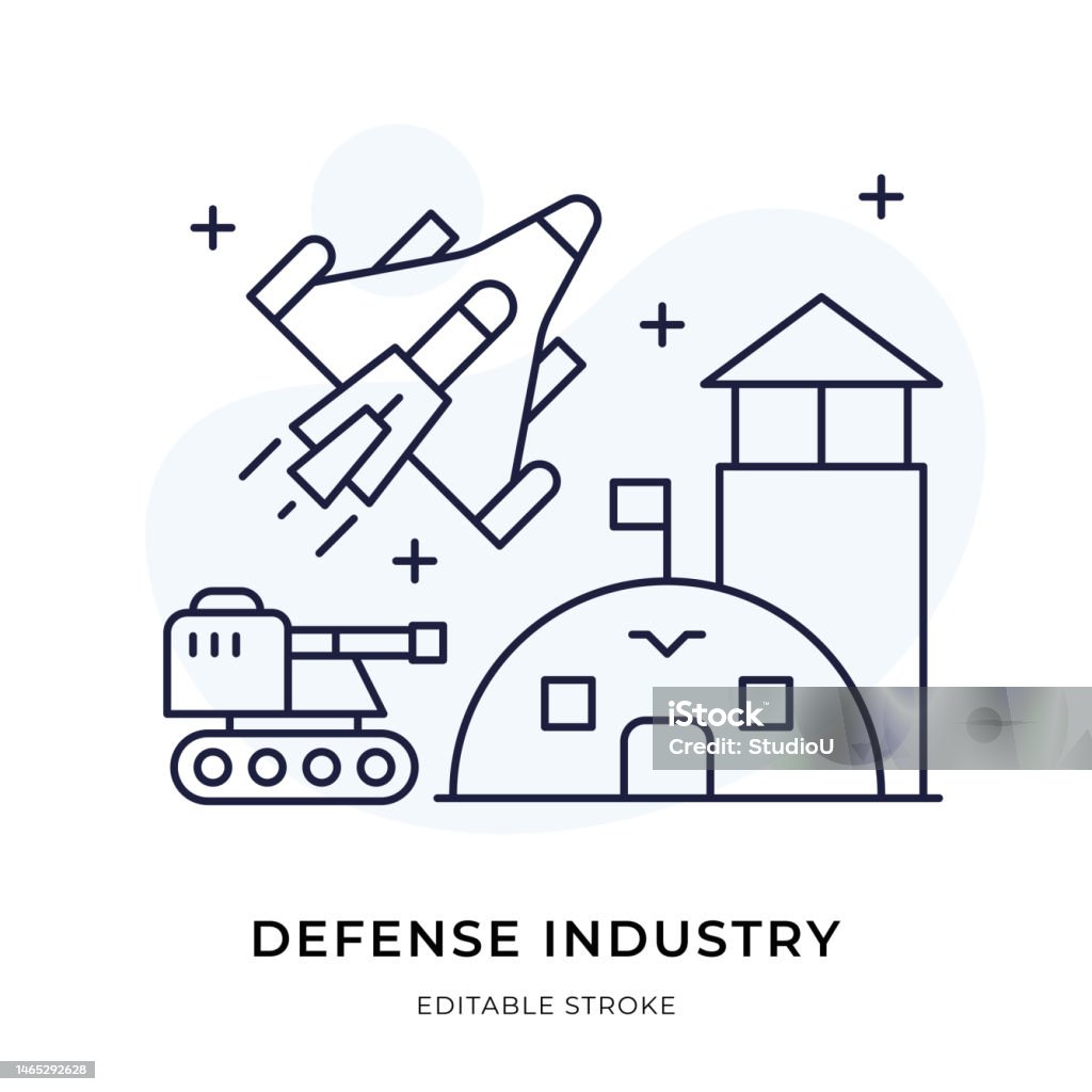 Dod Graphics Defense Industry Thin Line Illustration Stock Illustration - Download ...