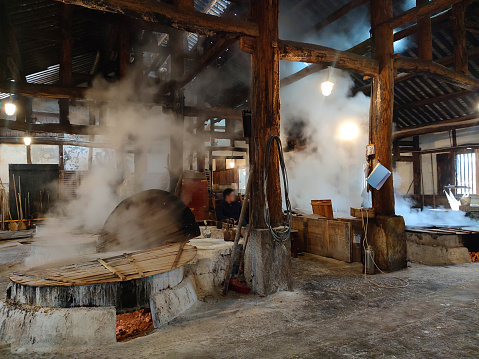 Traditional well salt production in Zigong, China