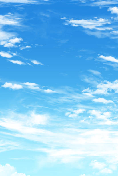 ilustrações, clipart, desenhos animados e ícones de lindo céu azul e nuvens - sky