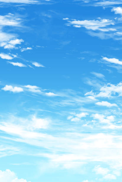 красивое голубое небо и облака - cloud cloudscape sky blue stock illustrations