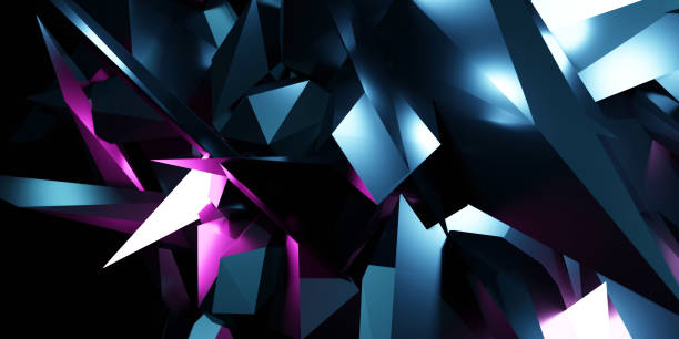 istock modern abstract background abstract geometric background advertising sci fi illustration crystal rods reflective steel texture shiny material technology 3D illustration 1465296755