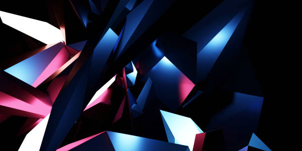 istock modern abstract background abstract geometric background advertising sci fi illustration crystal rods reflective steel texture shiny material technology 3D illustration 1465296797