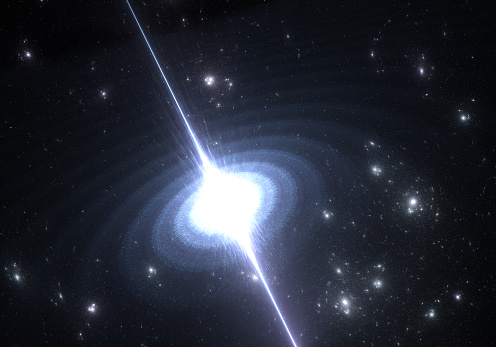 Pulsar highly magnetized, rotating neutron star