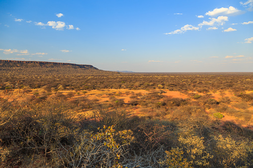 Waterberg Plateau National Park, Kalahari, Otjiwarongo, Namibia, Africa. Beautiful african landscape. Rock formation.